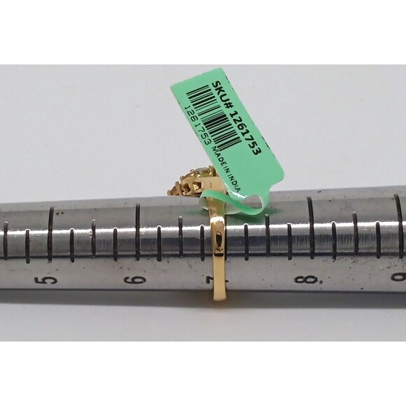 Karis Green Seraphinite Gemstone Ring Size 7 Gold Tone G&B Made In India NWT - Picture 13 of 14